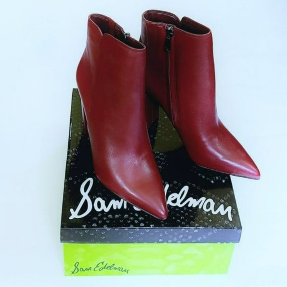 NWT Stunning  Sam Edelman Leather Raelle Pointed Toe Bootie - Picture 8 of 8